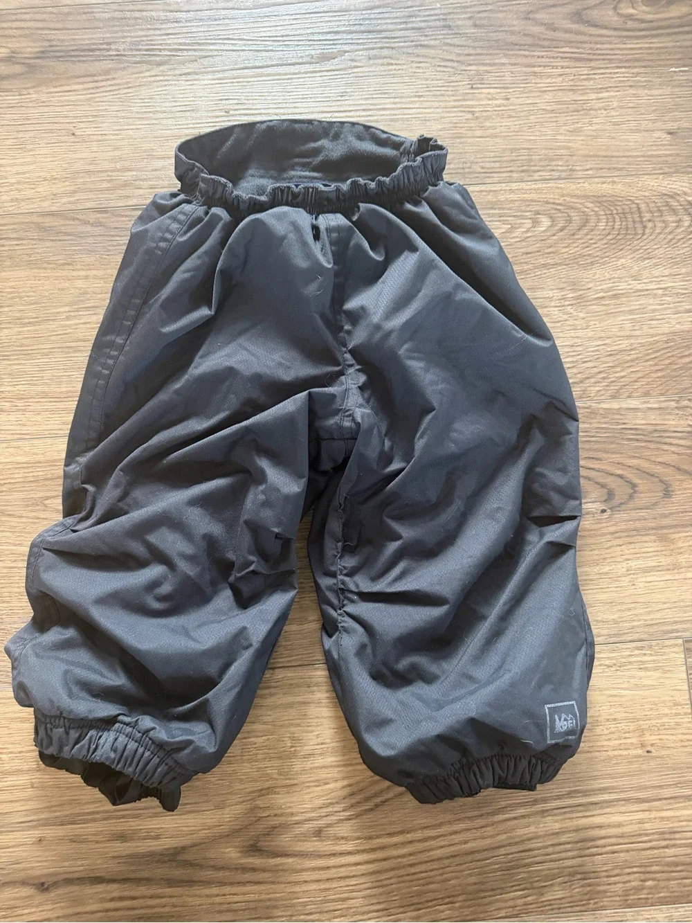 REI Toddler Snow Pants 18 months Black Fleece lined elastic waist